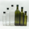 Top Quality Square Cooking Oil Olive Oil Glass Bottle with Metal Lid